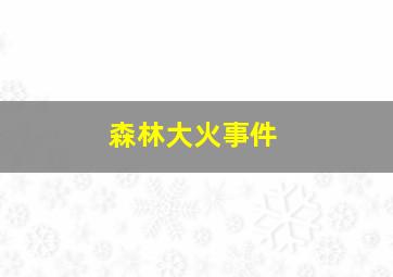 森林大火事件