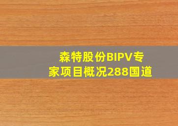 森特股份BIPV专家项目概况288国道