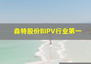 森特股份BIPV行业第一