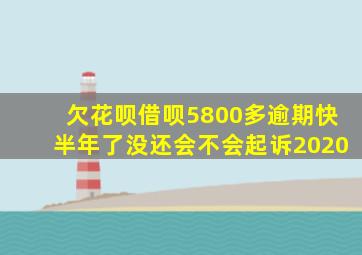 欠花呗借呗5800多逾期快半年了没还会不会起诉2020