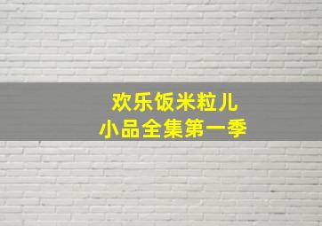 欢乐饭米粒儿小品全集第一季