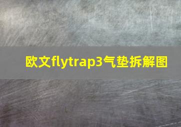 欧文flytrap3气垫拆解图