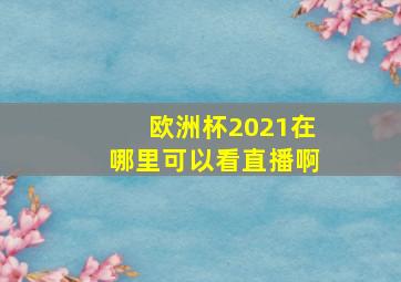 欧洲杯2021在哪里可以看直播啊