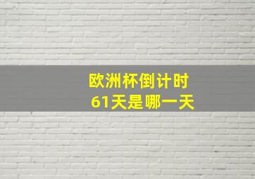 欧洲杯倒计时61天是哪一天