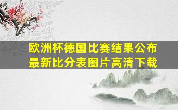 欧洲杯德国比赛结果公布最新比分表图片高清下载