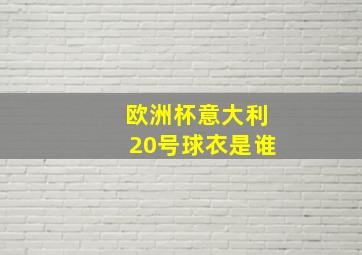 欧洲杯意大利20号球衣是谁