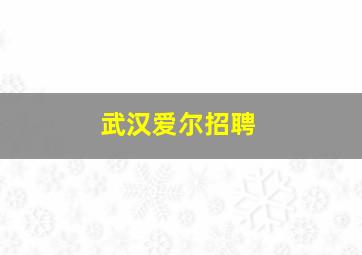 武汉爱尔招聘