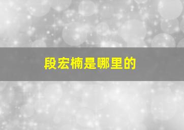 段宏楠是哪里的