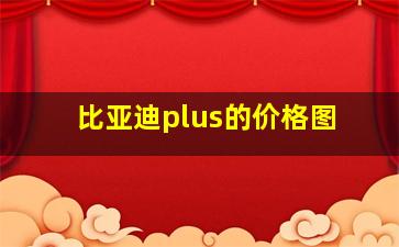 比亚迪plus的价格图