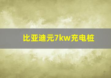 比亚迪元7kw充电桩