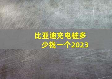 比亚迪充电桩多少钱一个2023