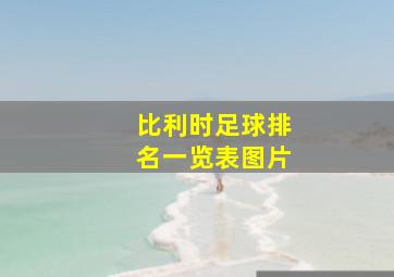 比利时足球排名一览表图片