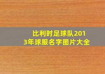 比利时足球队2013年球服名字图片大全