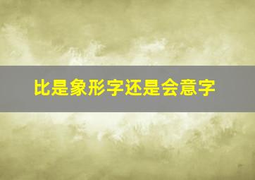 比是象形字还是会意字