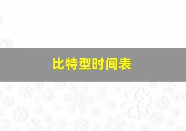 比特型时间表