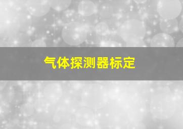 气体探测器标定