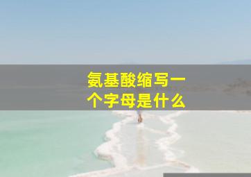 氨基酸缩写一个字母是什么