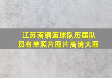 江苏南钢篮球队历届队员名单照片图片高清大图