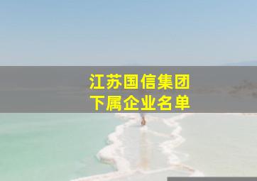 江苏国信集团下属企业名单