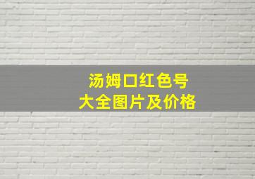 汤姆口红色号大全图片及价格