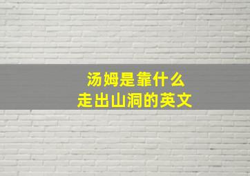 汤姆是靠什么走出山洞的英文