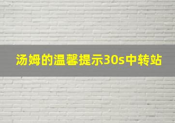 汤姆的温馨提示30s中转站