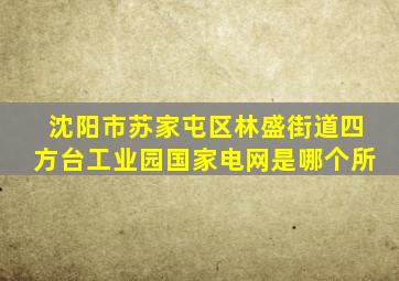 沈阳市苏家屯区林盛街道四方台工业园国家电网是哪个所