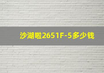 沙湖啦2651F-5多少钱