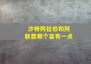 沙特阿拉伯和阿联酋哪个富有一点