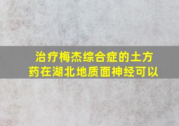 治疗梅杰综合症的土方药在湖北地质面神经可以