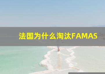 法国为什么淘汰FAMAS