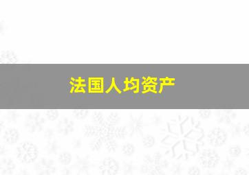 法国人均资产