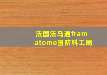 法国法马通framatome国防科工局