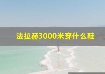 法拉赫3000米穿什么鞋