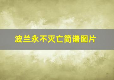 波兰永不灭亡简谱图片