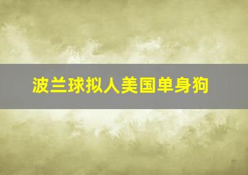 波兰球拟人美国单身狗