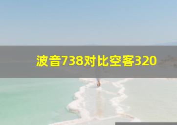 波音738对比空客320