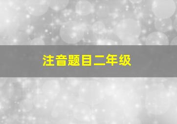 注音题目二年级