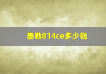 泰勒814ce多少钱