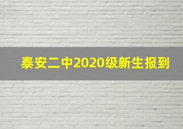 泰安二中2020级新生报到