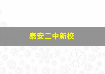 泰安二中新校