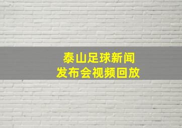 泰山足球新闻发布会视频回放