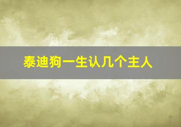 泰迪狗一生认几个主人