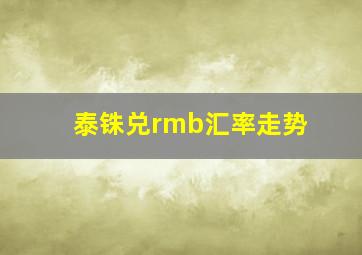 泰铢兑rmb汇率走势