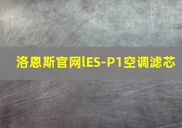 洛恩斯官网lES-P1空调滤芯