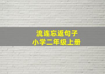 流连忘返句子小学二年级上册