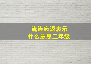 流连忘返表示什么意思二年级