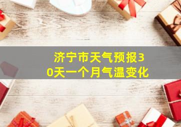 济宁市天气预报30天一个月气温变化