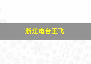 浙江电台王飞