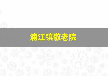 浦江镇敬老院